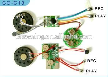 Light sensor chip programmable sound modules for greeting cards and sound box/toy